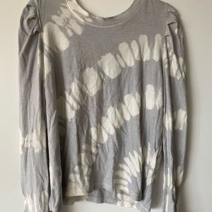 Puff sleeve tie dye long sleeve